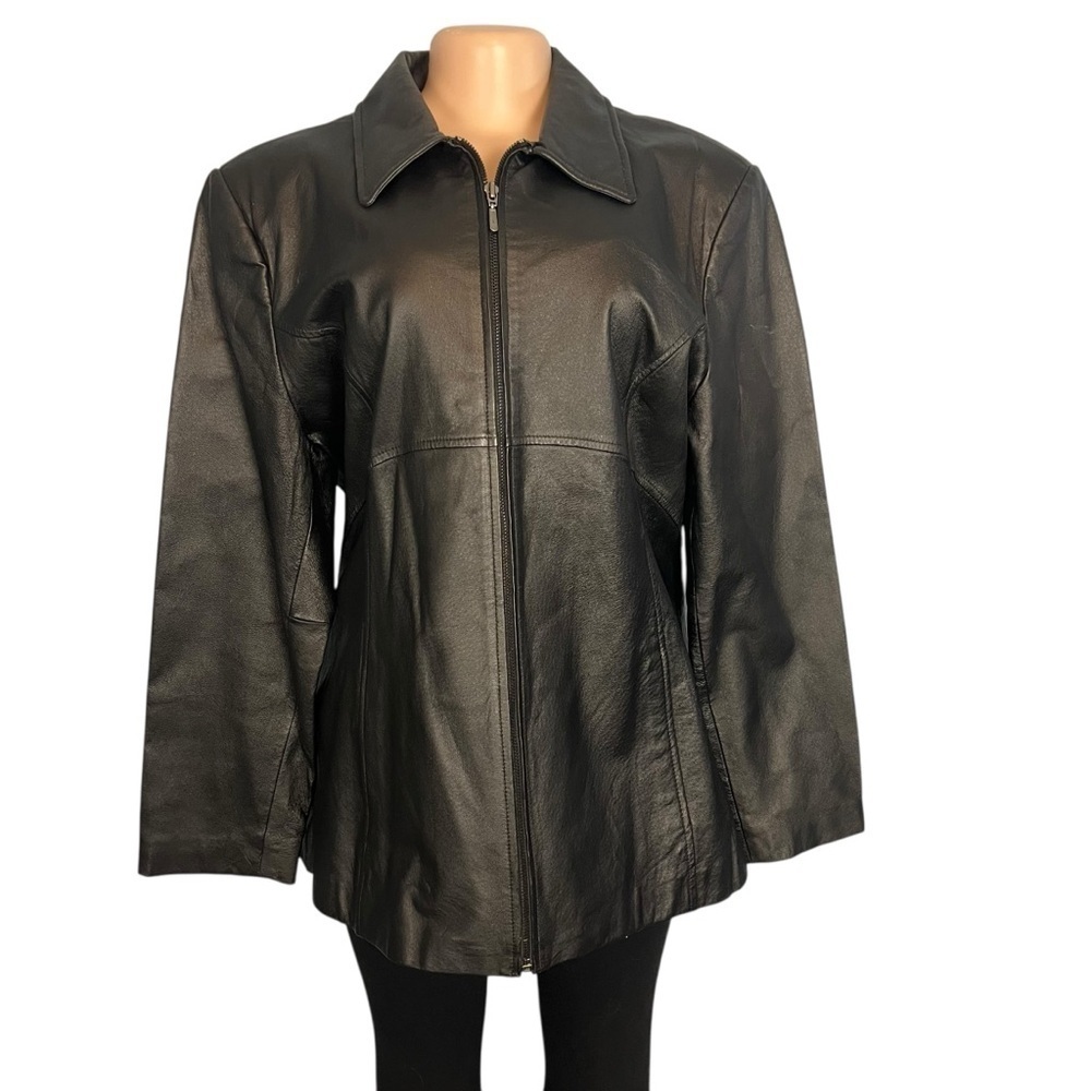 Jacqueline Ferrar Vintage Black Shirt Collar Jacket